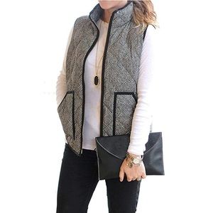 Herringbone Vest Black and White